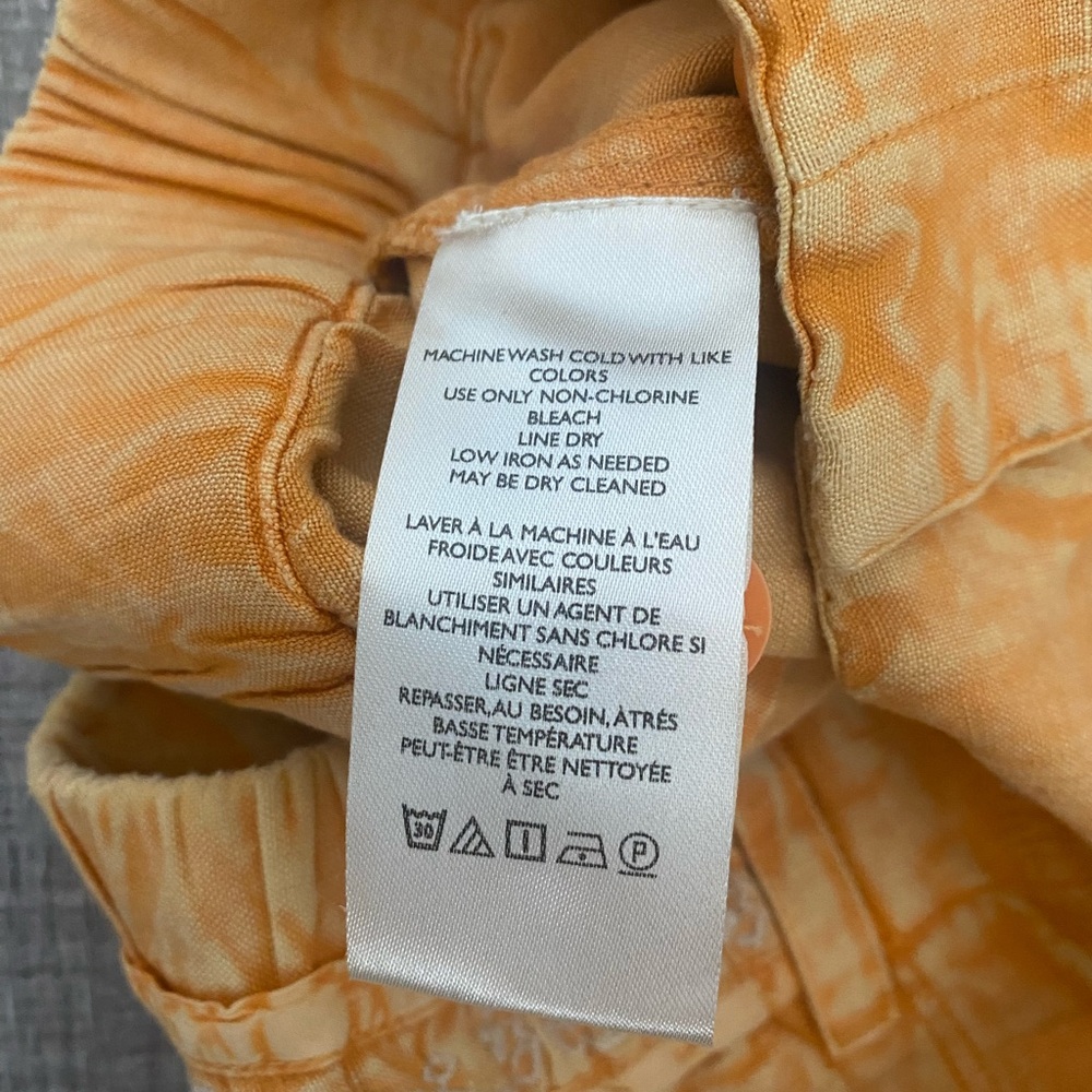 Anthropologie Linen Blend Embroidered Parachute Pants Size Small - Picture 8 of 9
